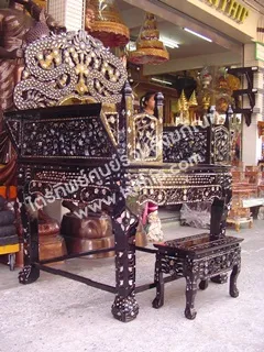 ธรรมมาสน์ 2 ชั้น ฝังมุกจีน