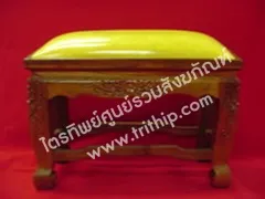 โต๊ะกราบเดี่ยว ไม้สักแกะลาย