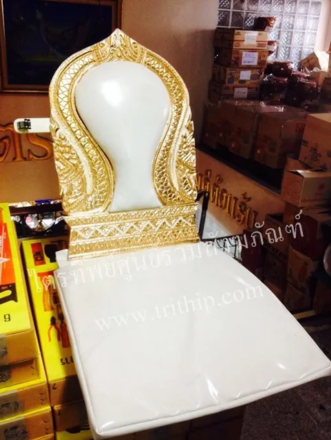 อาสนะเสมาพญานาค ปิดทองร่องครีม