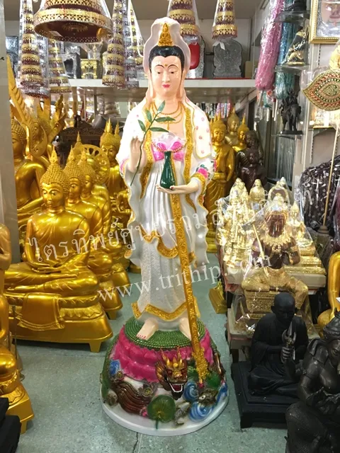 เจ้าแม่กวนอิม สูง 2 ม. เพ้นท์สี