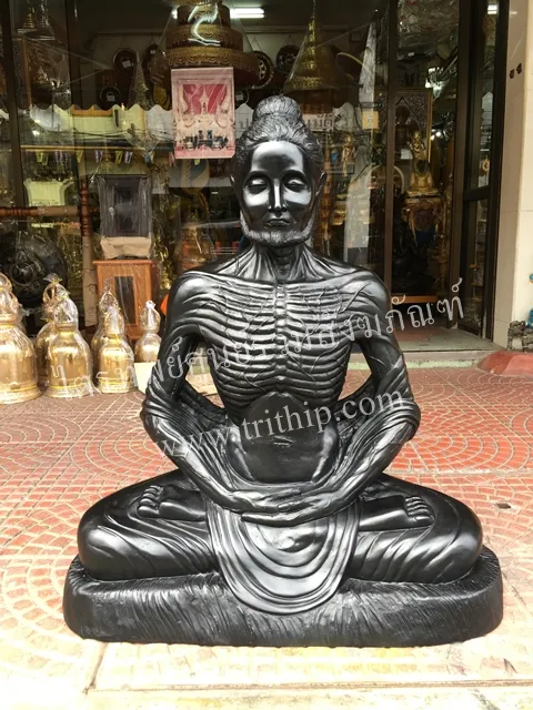 พระพุทธเจ้าปางทรมานกาย 30" รมดำ