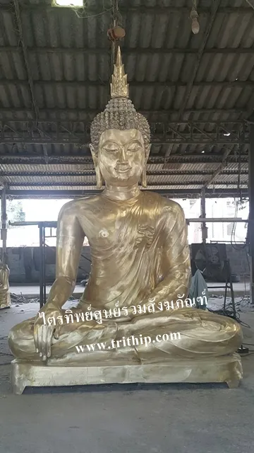 พระปางสะดุ้งมาร 100" ผ้าริ้ว