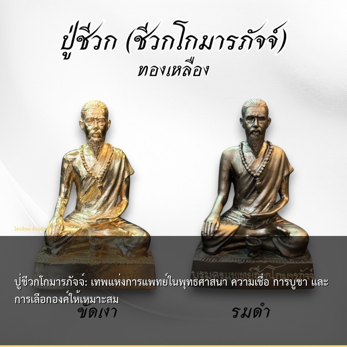 ปู่ชีวกโกมารภัจจ์: เทพแห่งการแพทย์ในพุทธศาสนา ความเชื่อ การบูชา และการเลือกองค์ให้เหมาะสม