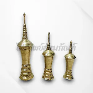 โกศทรงผอม ทองเหลือง