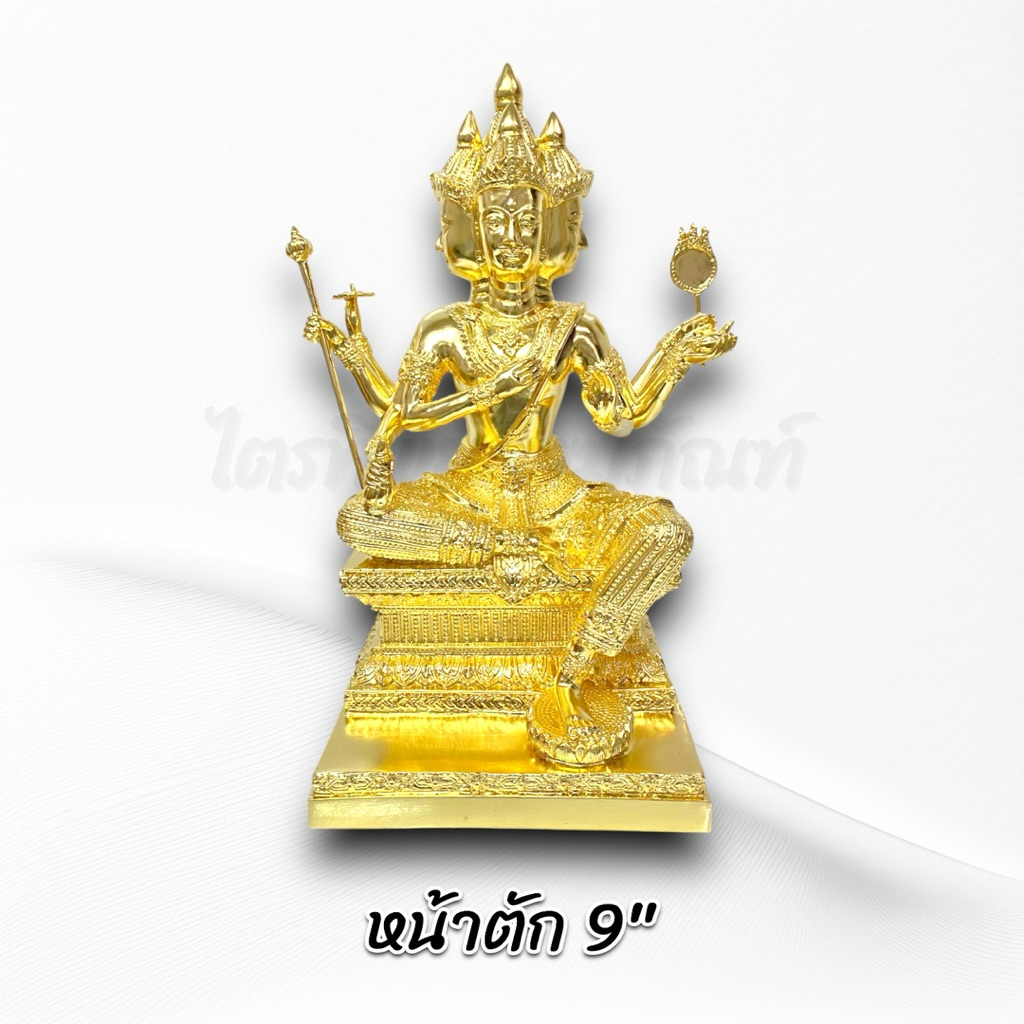 พระพรหม 4 หน้า ทองเหลือง ปิดทองแท้ 2
