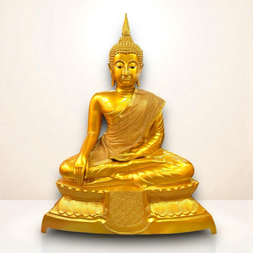 ผ้าห่มพระพุทธรูป ผ้าห่มสไบ ผ้าลายทอง มีหลายขนาด 4
