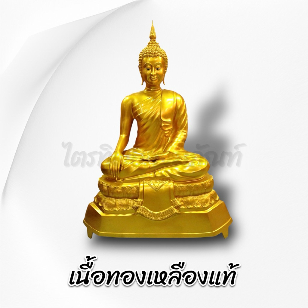 พระปางสะดุ้งมาร มารวิชัย หน้าตัก 25 นิ้ว ทองเหลือง พ่นสีทอง สลักชื่อให้ฟรี! 3