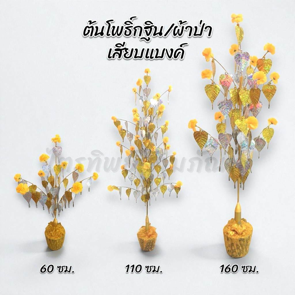 ต้นโพธิ์เงิน ต้นโพธิ์ทอง ทอดกฐิน ผ้าป่า เสียบแบงค์ เสียบธนบัตร